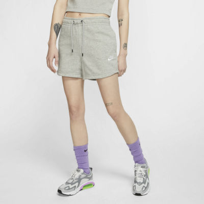 Nike Sportswear-Shorts Damen - DK GREY HEATHER/WHITE