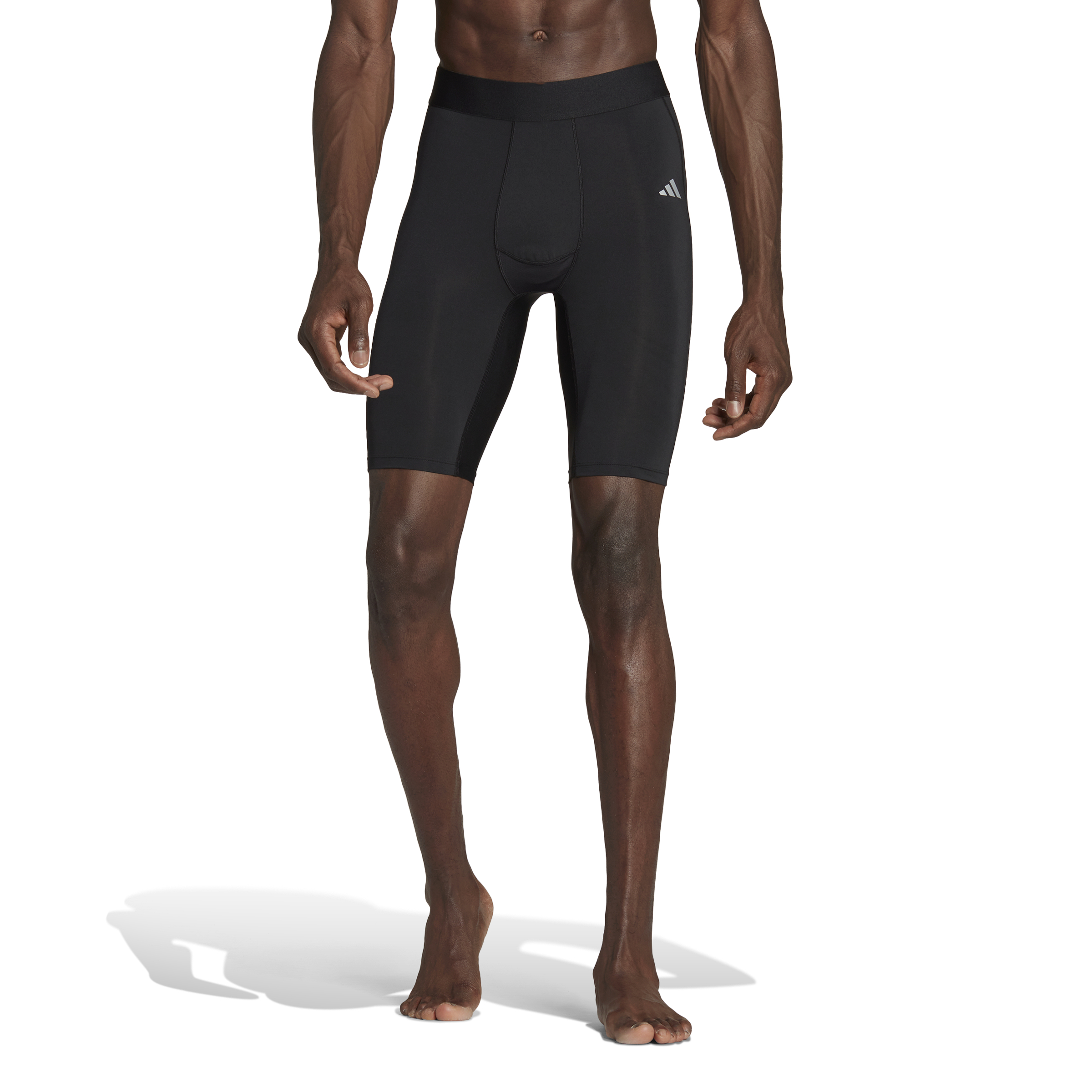 Adidas Techfit kurze Leggings - BLACK/RUNWHT/RED,||