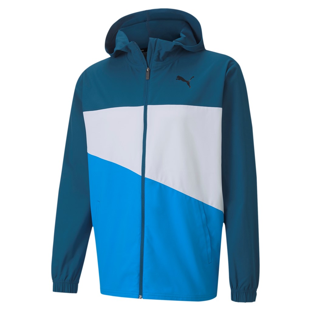 Puma Train Vent Woven Jacket - GREY DAWN HEATHER-PUMA WHITE-T