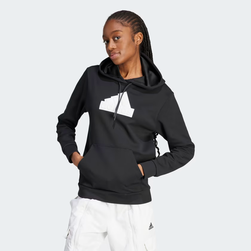 Adidas Future Icons Badge of Sport Bomber Hoodie Damen - BLACK/RUNWHT/RED,||