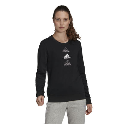 Adidas Essentials Stacked Logo Sweatshirt Damen - CBLACK/FTWWHT/CBLACK,||