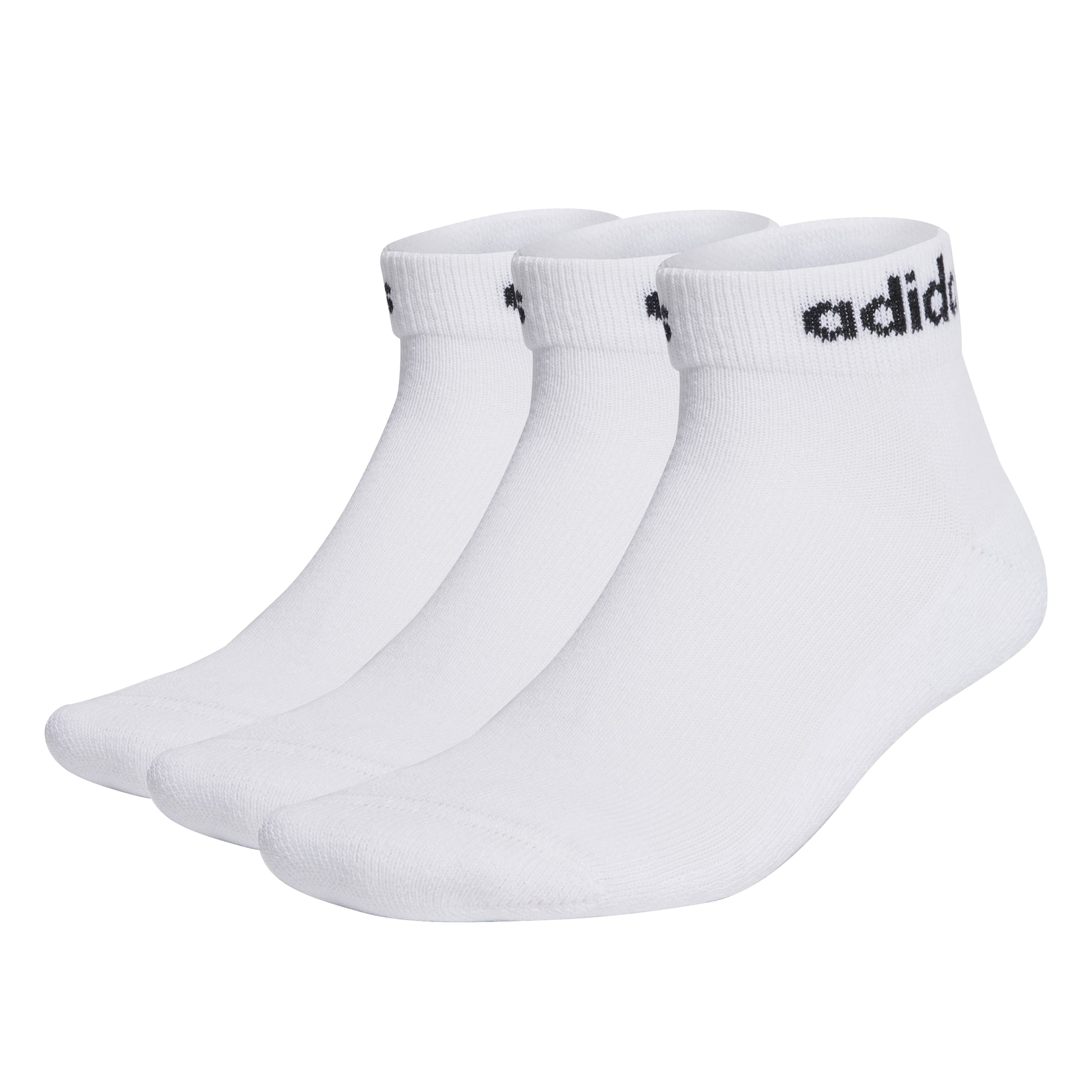 Adidas Linear Cushioned Ankle Socken, 3 Paar - BLACK/RUNWHT/RED,||