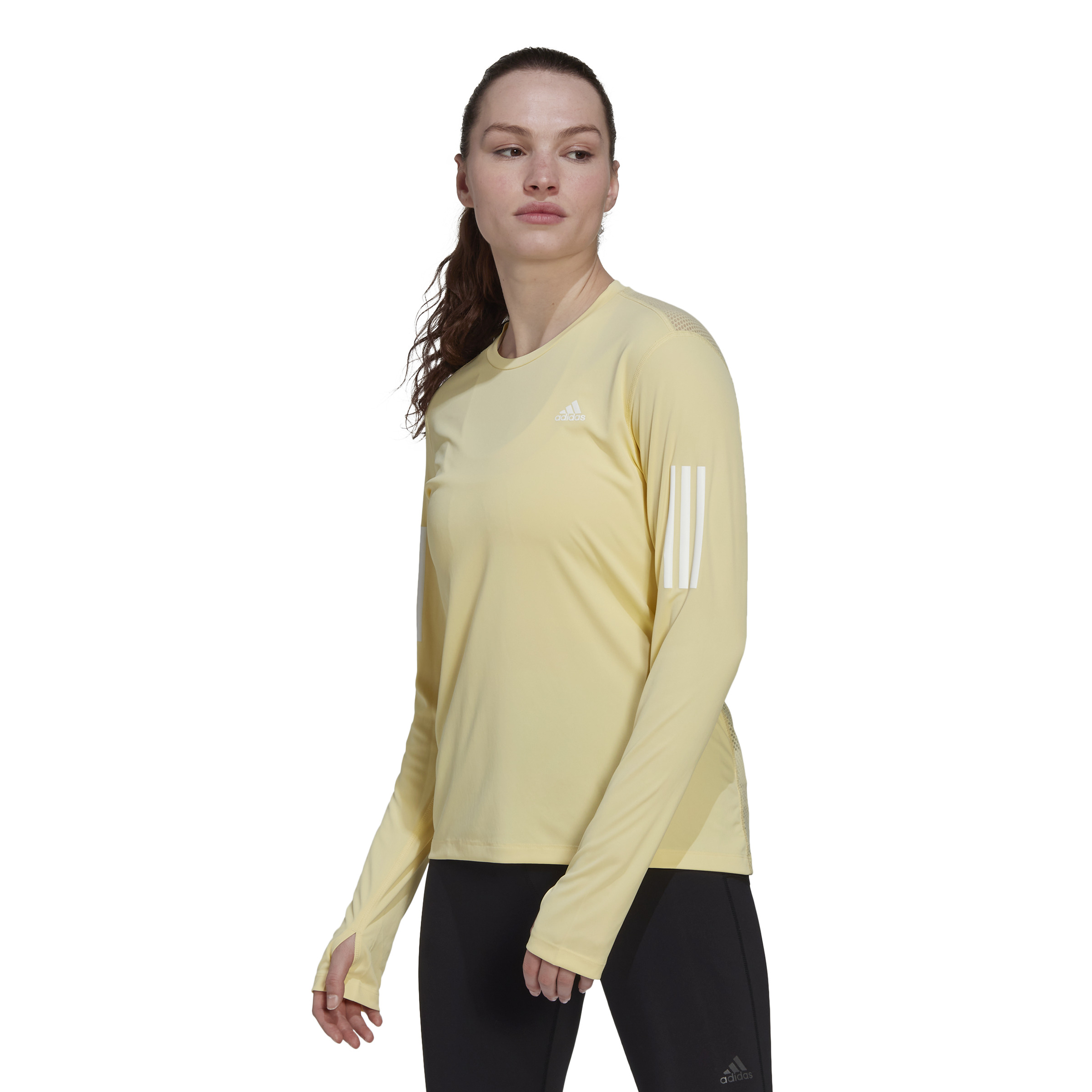 Adidas Own the Run Longsleeve Damen - BLACK/RUNWHT/RED,||