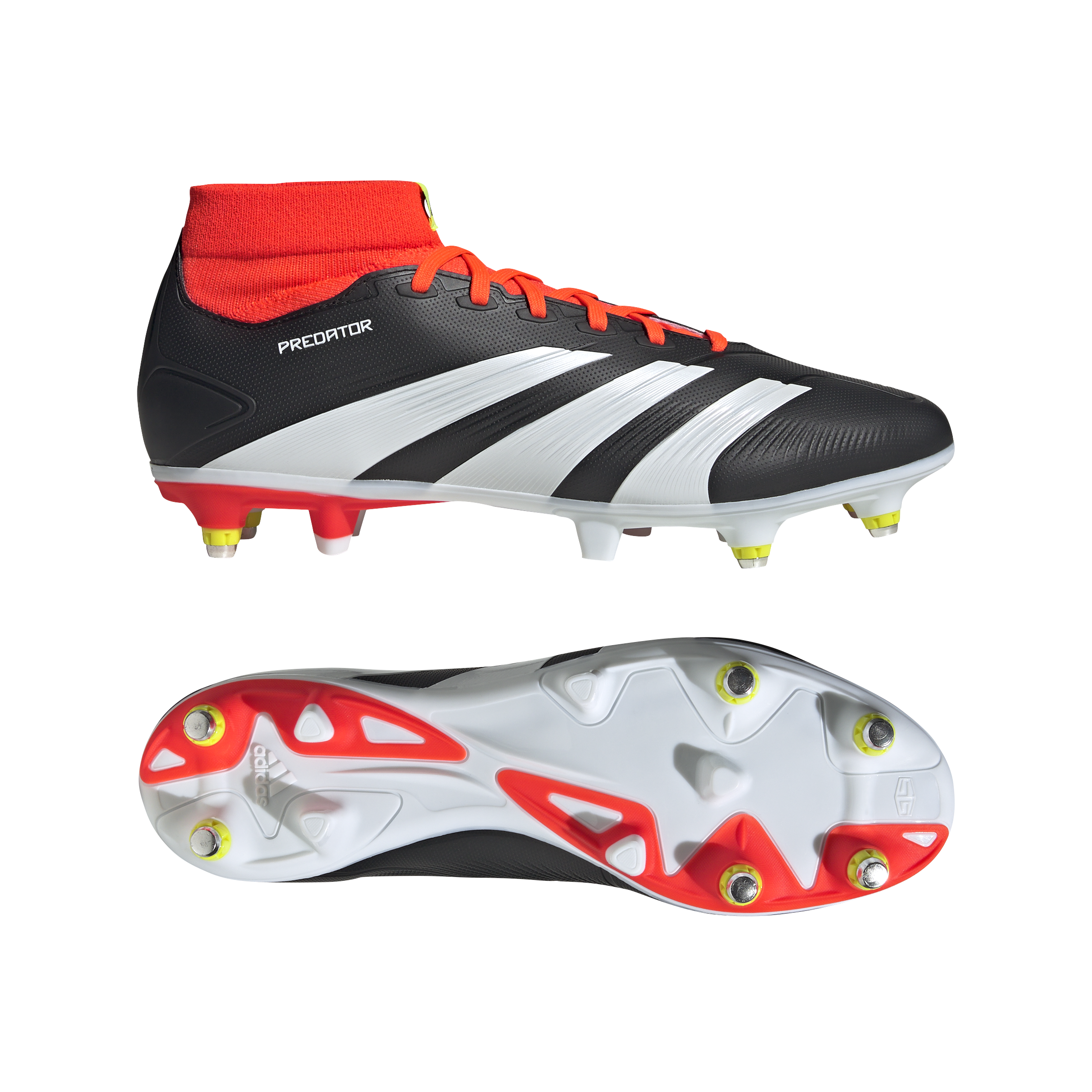 Adidas Predator 24 League SG - BLACK/RUNWHT/RED,||