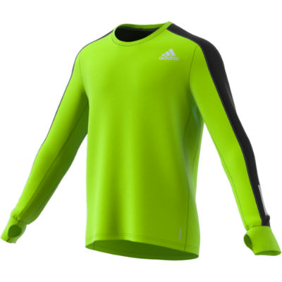 Adidas Own the Run Long Sleeve T-Shirt - CBLACK/FTWWHT/CBLACK,||
