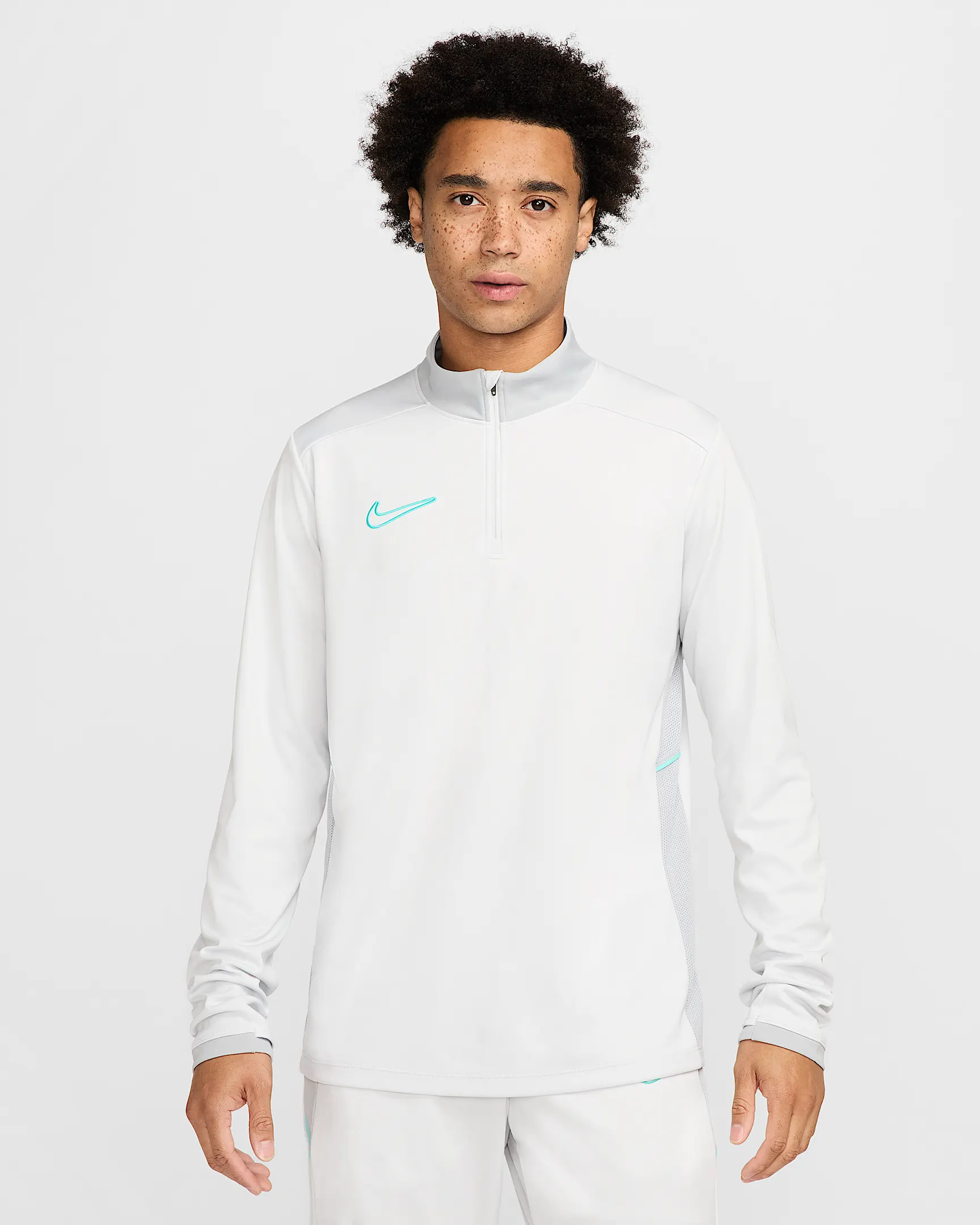 Nike Academy 25 Dri-FIT Ziptop - CEMENT GREY/DARK GREY,||