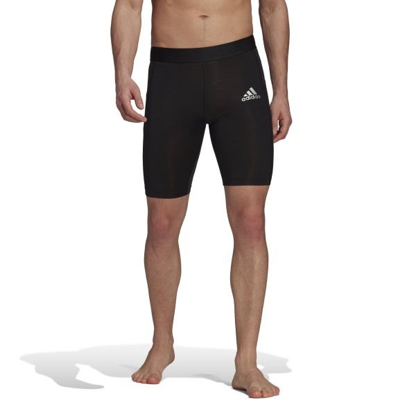 Adidas Techfit kurze Tight - BLACK/RUNWHT/RED,||