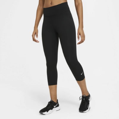 Nike One Capri Tights Damen - BLACK/WHITE