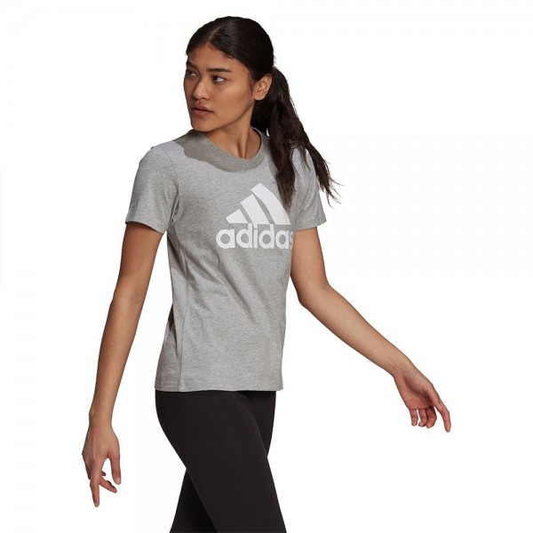 Adidas Loungewear Essentials Logo T-Shirt Damen - BLACK/RUNWHT/RED,||