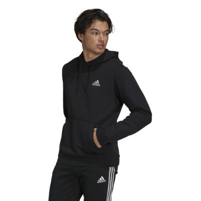 Adidas Essentials Fleece Hoodie - CBLACK/FTWWHT/CBLACK,||