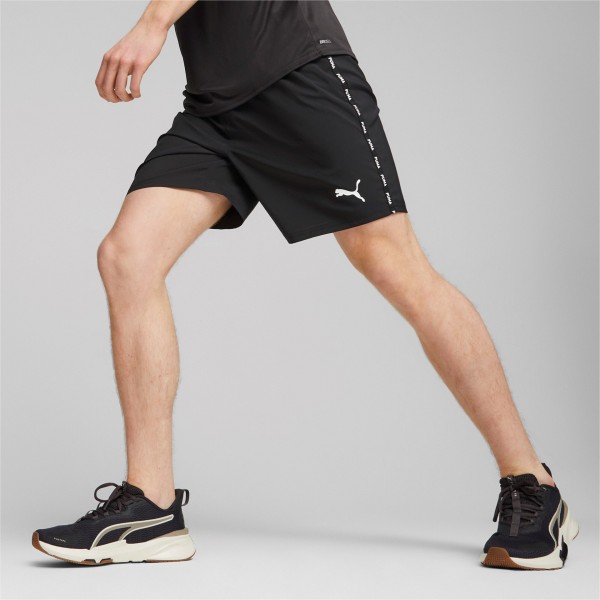 Puma Fit Taped 7`` Woven Short - PUMA BLACK-NRGY RED-PUMA WHITE,||