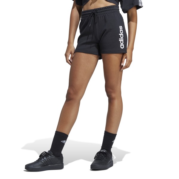 Adidas Essentials Linear French Terry Shorts Damen - CBLACK/FTWWHT/CBLACK,||