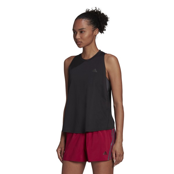 Adidas Run Icons Running Tanktop Damen - BLACK/RUNWHT/RED,||