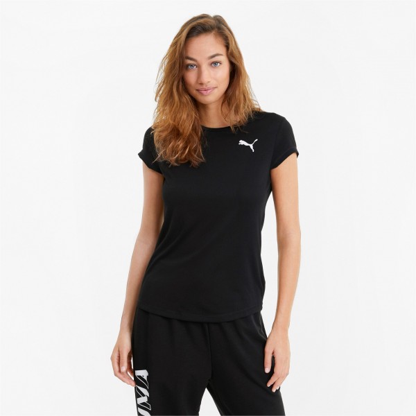 Puma Active Damen T-Shirt - PUMA BLACK-NRGY RED-PUMA WHITE,||