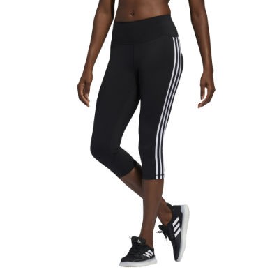 adidas Believe This 2.0 3-Streifen 3/4-Tight Damen - CBLACK/FTWWHT/CBLACK,||