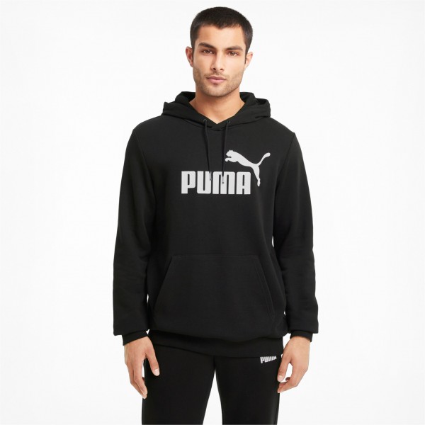 Puma Essentials Big Logo Herren Hoodie - PUMA BLACK-NRGY RED-PUMA WHITE,||