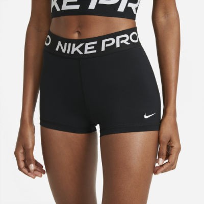 Nike Pro 3" Shorts Damen - BLACK/WHITE