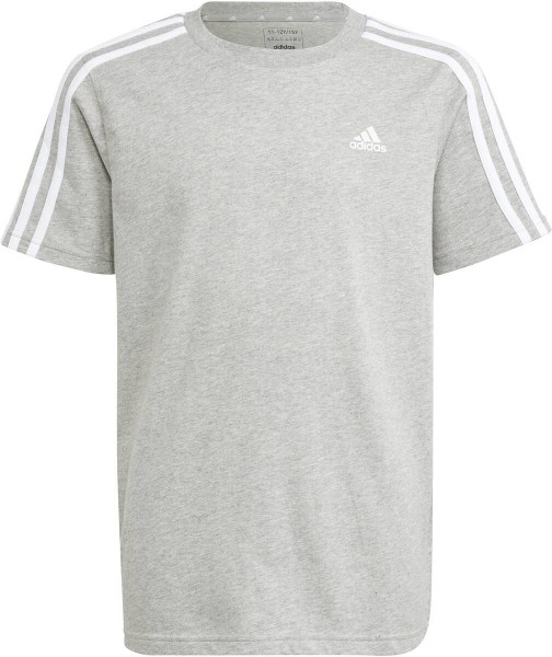 Adidas Essentials 3-Streifen Cotton T-Shirt Kinder - BLACK/RUNWHT/RED,||