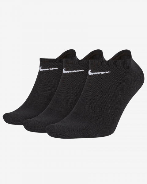 Nike 3er Pack Socken Füsslinge Sneaker - BLACK/WHITE-WOLF GREY,||